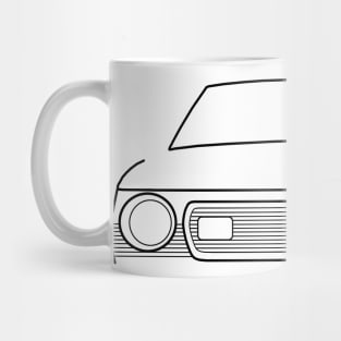 AMC Gremlin 1970s classic car black outline graphic Mug